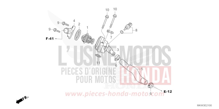 THERMOSTAT von NC750X "Meca" CANDY CHROMOSPHERE RED (R381) von 2023